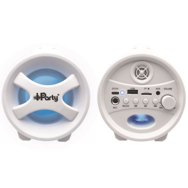 FLASHBOOM Fullbelyst bärbar Bluetooth-högtalare med avtagbar trådbunden mikrofon iParty - LEXIBOOK