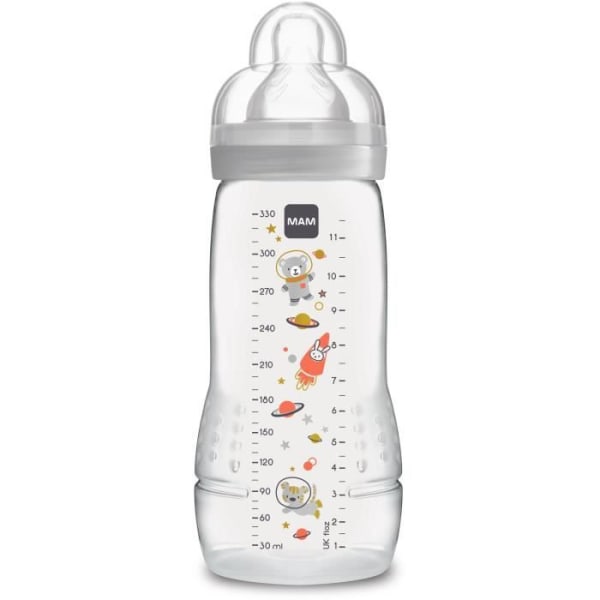 MAM Easy Active 2nd Age Baby Bottle Decorated - 330 ml - från 6 månader - Flow Spene X - Unisex