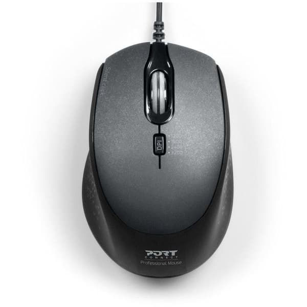 Trådlös mus - PORT Designs - 900711-B - USB-A & USB-C - 2.4 GHz - Kompakt - Vit