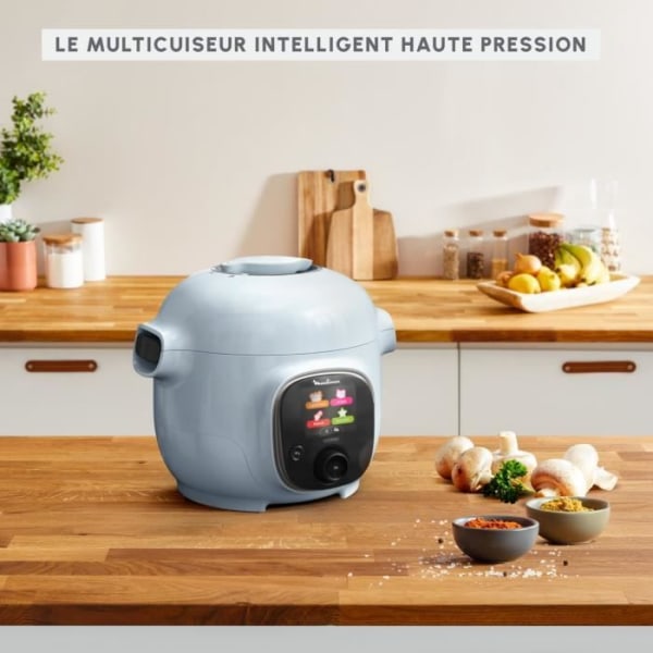 MOULINEX Cookeo Mini High Pressure Smart Multicooker, 3 L, 150 integrerade recept, Intuitiv, dedikerad applikation CE880410