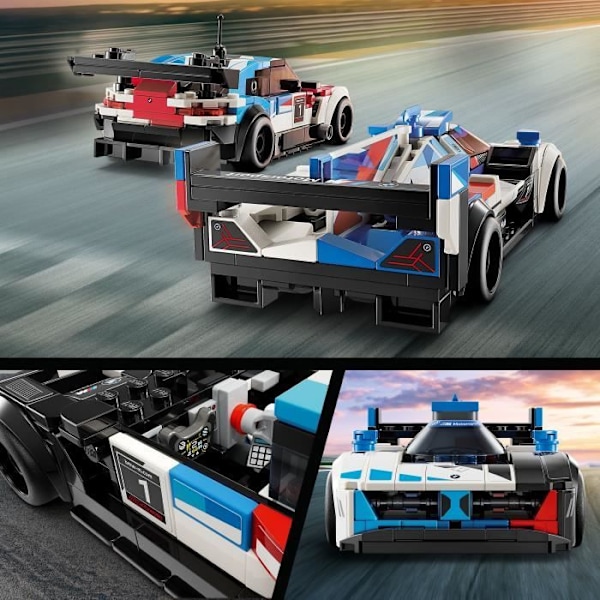 LEGO Speed Champions 76922 BMW M4 GT3 och BMW M Hybrid V8 racingbilar, presentidé