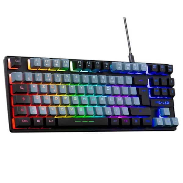 Speltangentbord - The G-Lab - KEYZ CESIUM - RGB - Grå & Svart - TKL Svart, Grå