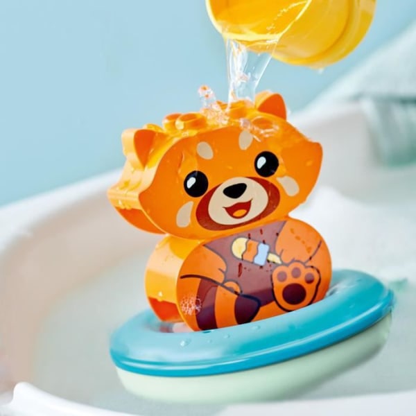 LEGO 10964 DUPLO badleksak: Flytande röd panda, badkarset för spädbarn och barn från 1,5 år