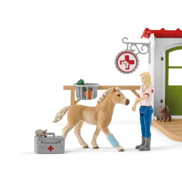 Schleich - Veterinärskåp med djur - 42502