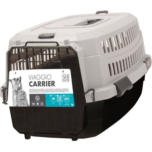 M-PETS Transportväska Viaggio Carrier M - 68x47,6x45cm - Svart och grått - För hundar