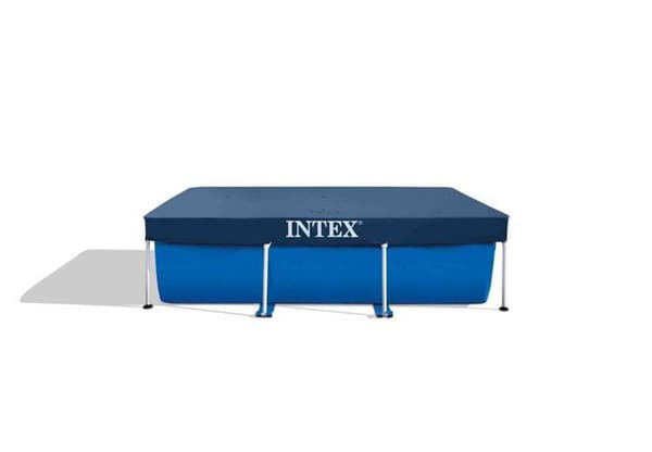 INTEX skyddspresenning för rektangulär pool med tubform 3,00 x 2,00 m grå grå one size