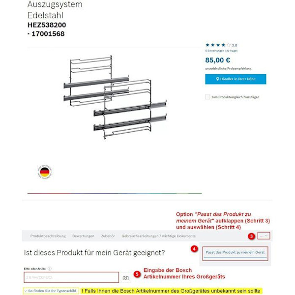 Dörrpanel - BOSCH - SMZ2056 - För helintegrerade diskmaskiner - 60 cm - Rostfritt stål
