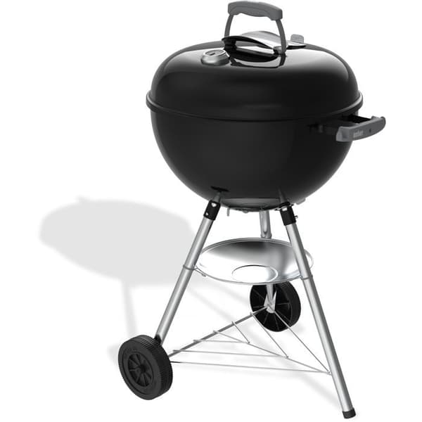 Weber Bar-B-Kettle Kolgrill - 47 cm Diameter - Inbyggd Termometer - Emaljerat Stål - 6 Kuvert - Svart