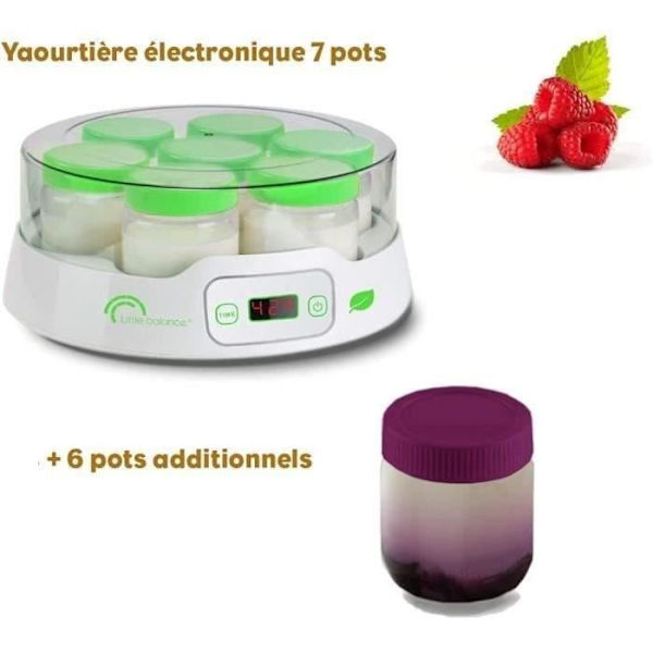 Yoghurtmaskin - LITE BALANS - Digital - 7 krukor + 6 extra krukor
