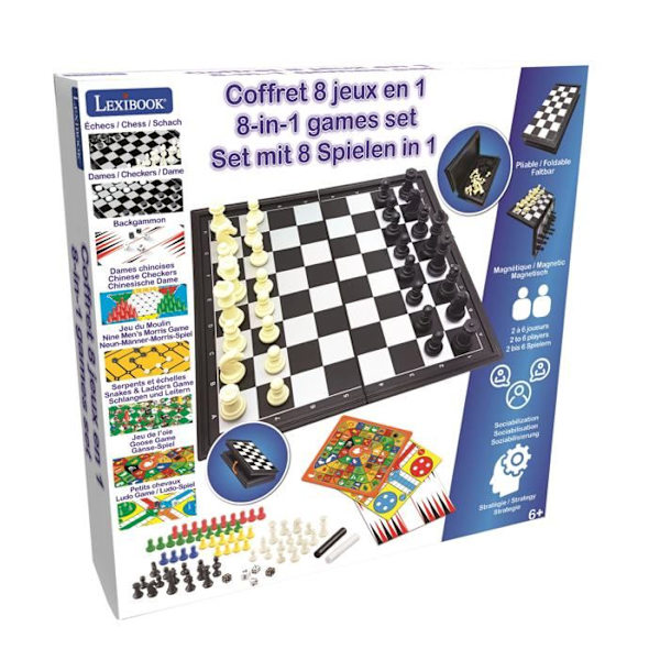 Magnetiskt brädspel - 8 spel i 1 låda
