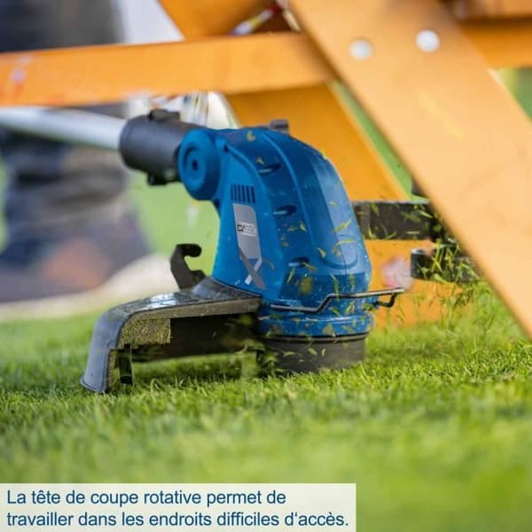 Scheppach C-LT300-X Sladdlös Grästrimmer - SET S2 - 30 cm Klippbredd - 2 x 20V 2Ah IXES Batterier + Dubbel Laddare