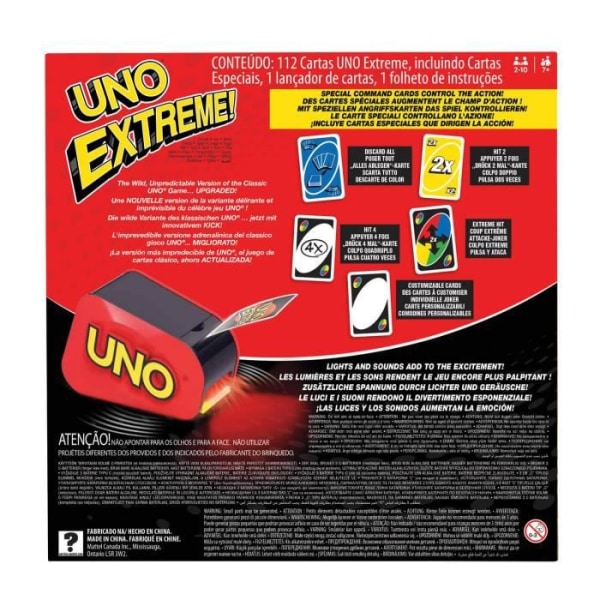 Mattel Games - Uno Extreme - Familjekortspel - från 7 år och uppåt