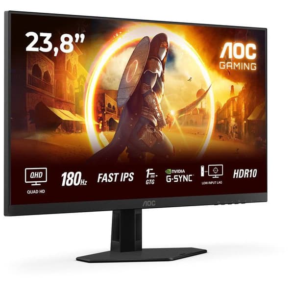 PC-spelskärm - AOC - 23,8'' - QHD - 180Hz - Snabb IPS-panel - 0,5ms - Q24G4RE