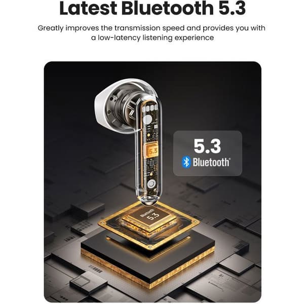 Trådlösa hörlurar - UGREEN - Modell H5 - Semi-In-Ear Bluetooth - Vita