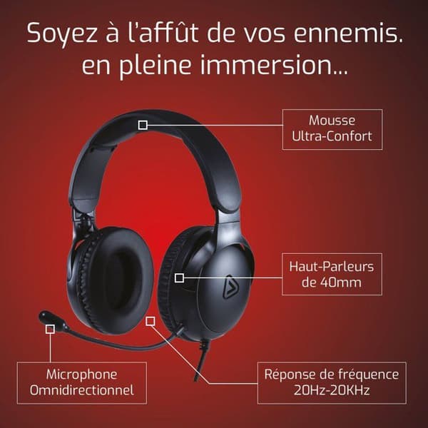 Trådbundet Gaming Headset - Onlan - S2-CM-7 - Kompatibelt med Nintendo Switch 2 - Mikrofon - Svart