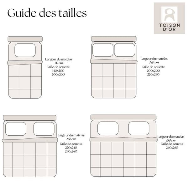 HUDSON Lightweight Microfiber Duvet 200g / m² 140x200cm Taupe & Linne