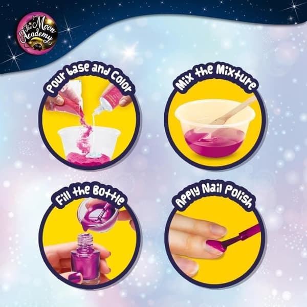 Nagelkonst - Kreativt Hobbykit - THE MOON ACADEMY - Nagellackskomponenter, Nagellacksflaskor