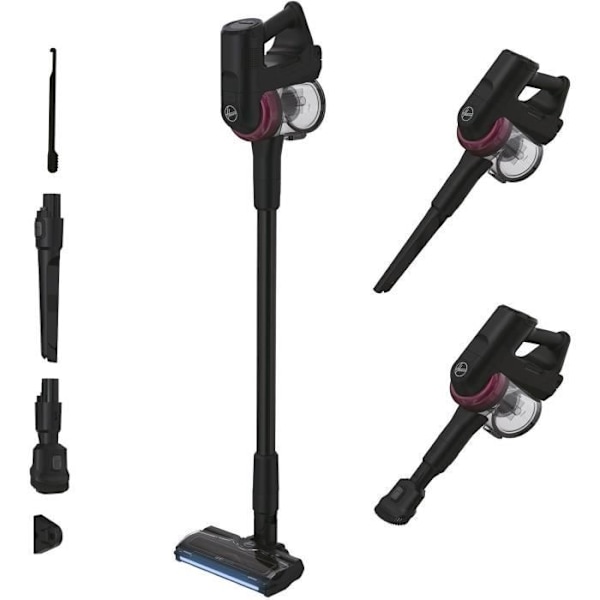 Sladdlös kvastdammsugare - HOOVER HF410H - 190 W - Autonomi: 30 min - 0,7 L Magenta