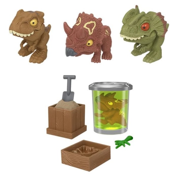 Jurassic World-Dino Devourers-Mini Dinosaurie med överraskningar HVB29