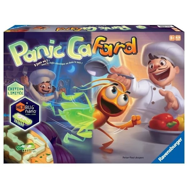 Phosphorescent Cockroach Panic, Funny Speed Game, 10th Anniversary Edition, barn och föräldrar, 5 år, 20973, Ravensburger