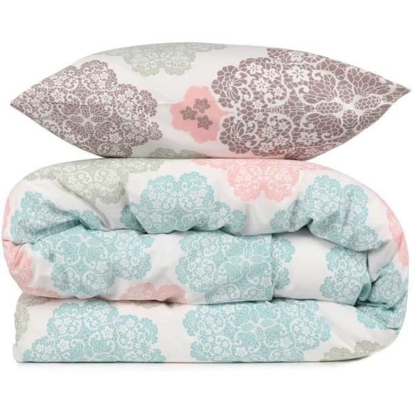 Bäddset - 1 påslakan 220x240 cm + 2 örngott 60x60 cm - 70% bomull, 30% polyester - Turkos