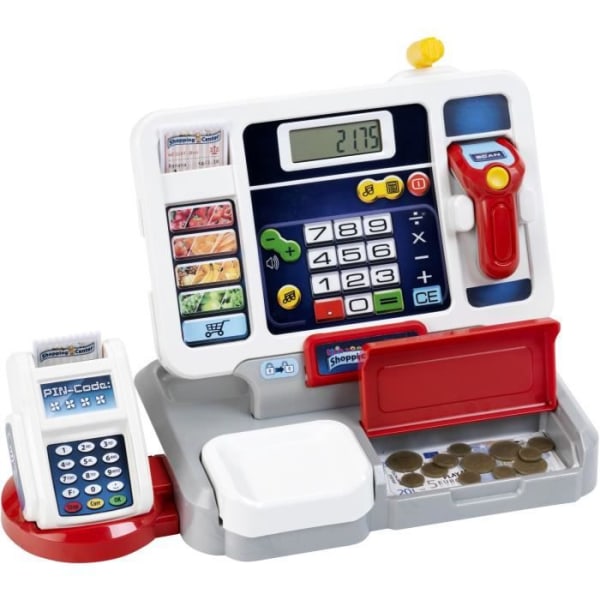Köpcentrum Electronic Cash Register med löstagbar skärm och tillbehör - Klein - 9389