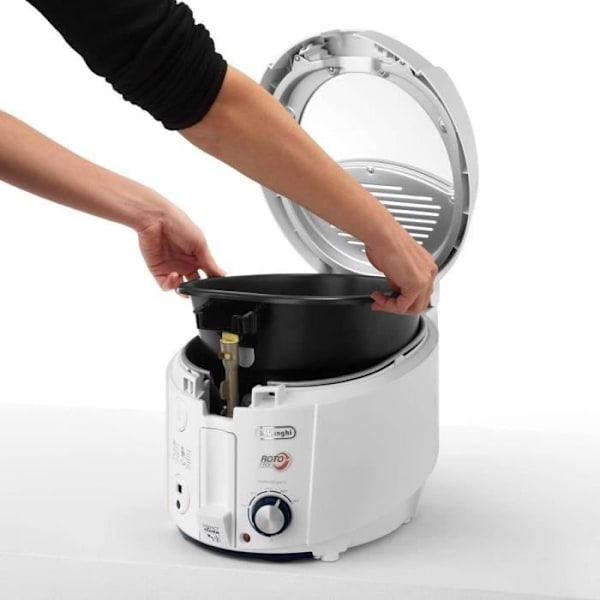 DELONGHI F38436 RotoFry Classic elektrisk fritös - vit