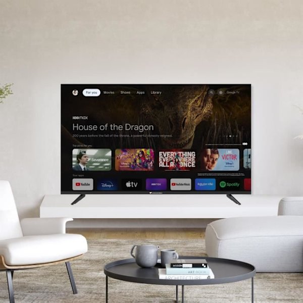 LED-TV - CONTINENTAL EDISON - CELED43SGQLD24B6 - 43'' (109 cm) - QLED UHD 4K 3840x2160 - SMART GOOGLE - 4xHDMI - 2xUSB