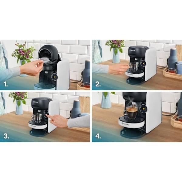 Multidrink kaffemaskin - BOSCH - TASSIMO - T16 Finesse vit - 1400 W