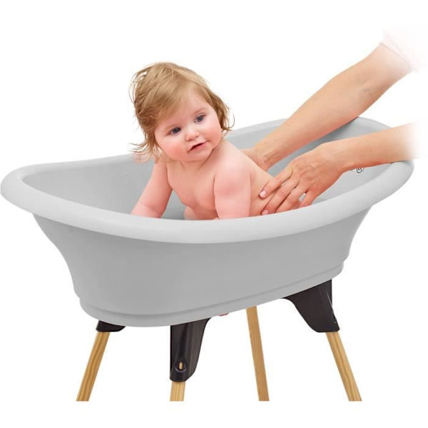 THERMOBABY Badsats VASCO Charm grå: badkar + fötter + avloppsrör