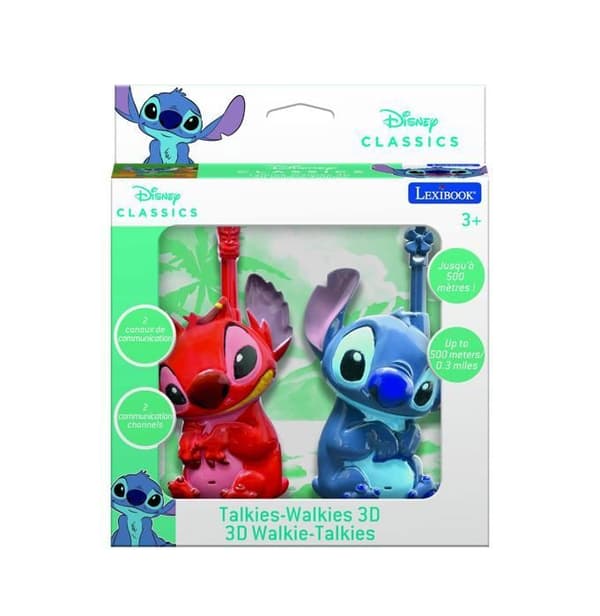 Walkie-talkies - LEXIBOOK - Stitch 3D - 500m räckvidd - 2 kanaler - 3D-design