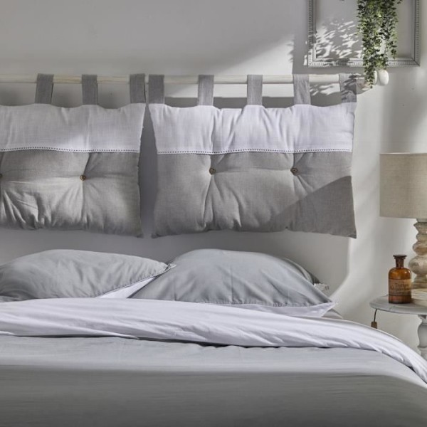 Påslakan - TODAY - CHARME - 57 trådars bomull - Ljusgrå x Dune Constance - 260 x 240 cm
