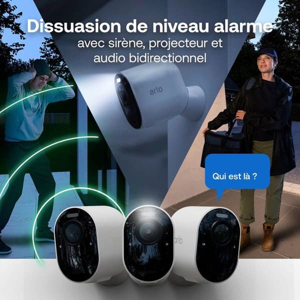 Arlo Pro 6 2K+ övervakningskamerakit med 2 kameror