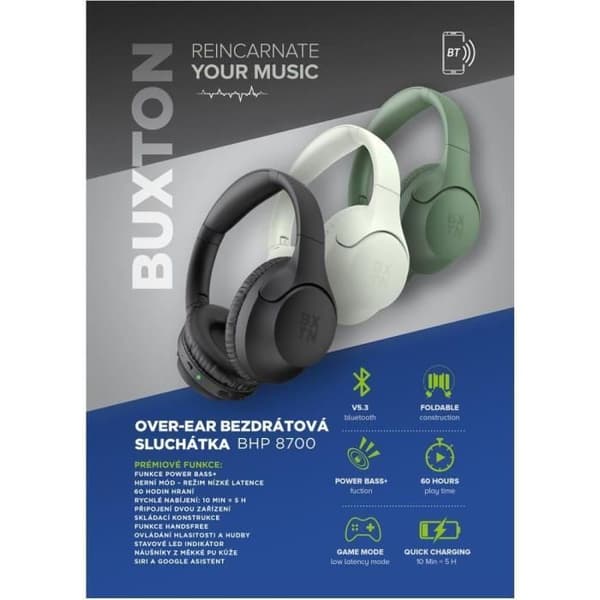 Trådlösa on-ear-hörlurar - Buxton - BHP 8700 GRÖN