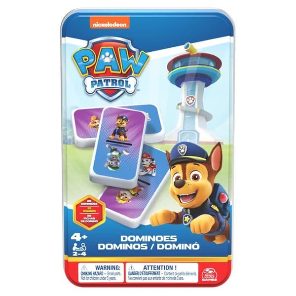 SPIN MASTER METALL LÅDA DOMINOES Paw Patrol