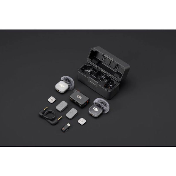 Trådlös mikrofon - DJI - Mic Mini 2 - 2 TX - 1 RX - Laddningsfodral