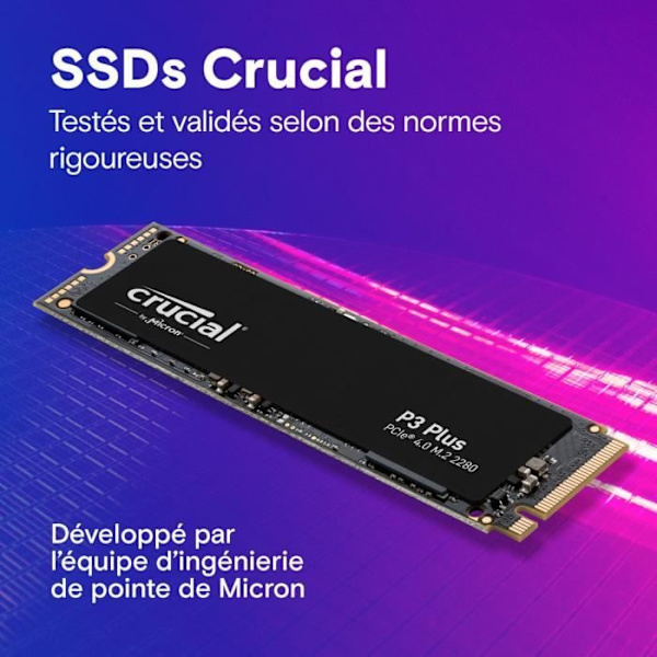 Avgörande SSD -hårddisk P3 plus 2 till PCIe 4.0 NVME M.2 2280