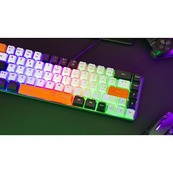Speltangentbord - THE G-LAB - KEYZ-HYDRO-BKWO/FR - 60 % membran 3 färger svart + vit + orange