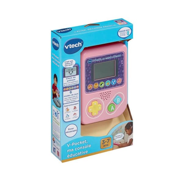 VTECH - V-POCKET, MIN ROSA UTBILDNINGSKONSOLL - Rosa