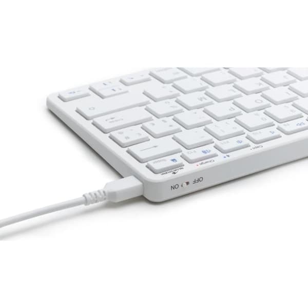 TKL Tangentbord - BLUESTORK - Uppladdningsbar Bluetooth för Mac - Vit