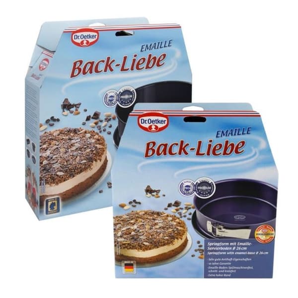 DR oeTKER Rygg Liebe Hänged Springform Pan Set - 26 och 28 cm