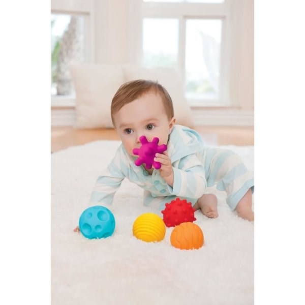 känselbollar - INFANTINO - Babyleksak - Blå färg - Mjuk plast
