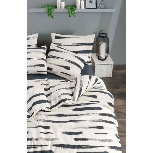 Bäddset - 1 påslakan 220 x 240 cm + 2 örngott 60 x 60 cm - 65% bomull, 35% polyester - Vit