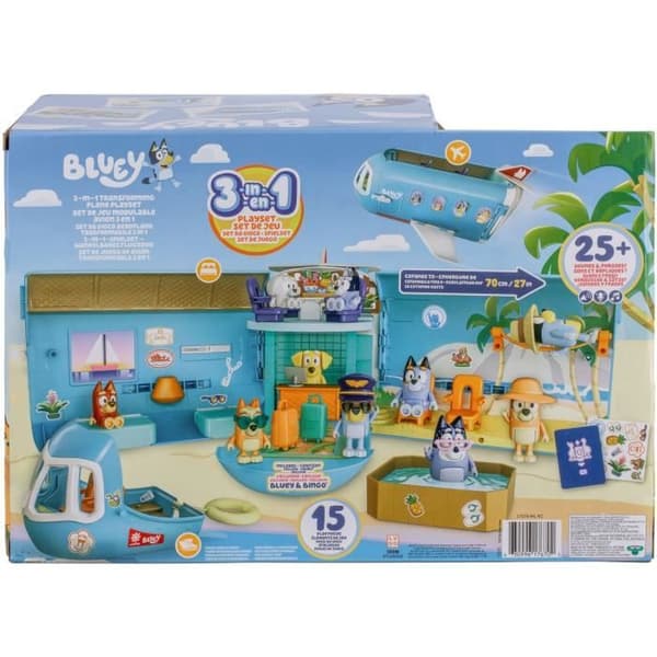Bluey's Plane - BLUEY - Transformerbart lekset med figurer och tillbehör