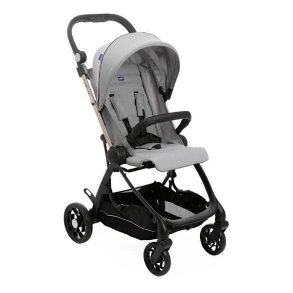 CHICCO One4Ever Silverleaf kompakt vagn - Stadsvagn - Unisex - 0 månader - Födelse - Grå