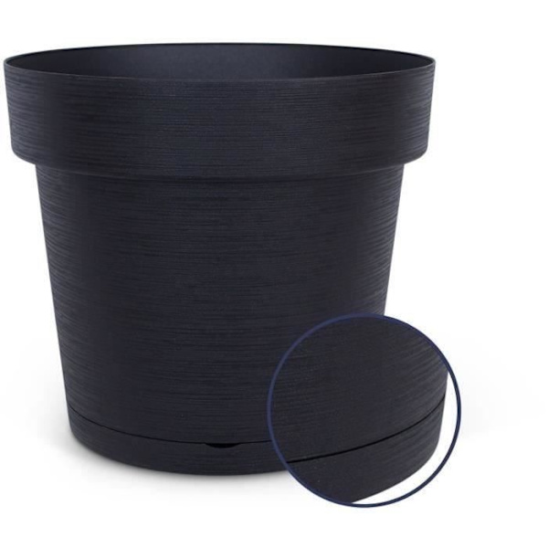 Vattenreservkruka - GARDEN ID Glamour - Antracit 40 cm - Granulär yta - Inomhus/utomhus - Snygg design.