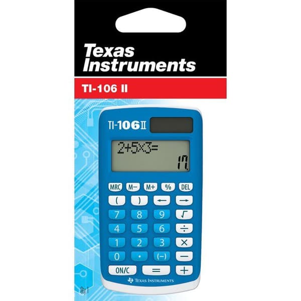 Vetenskaplig kalkylator - TEXAS INSTRUMENTS - TI-106 II Solar - Blå