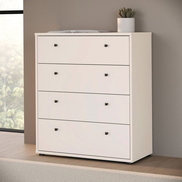 TEMPRA Byrå - Sandfärg - 4 lådor - B 73,7 × D 34,8 × H 85,5 cm