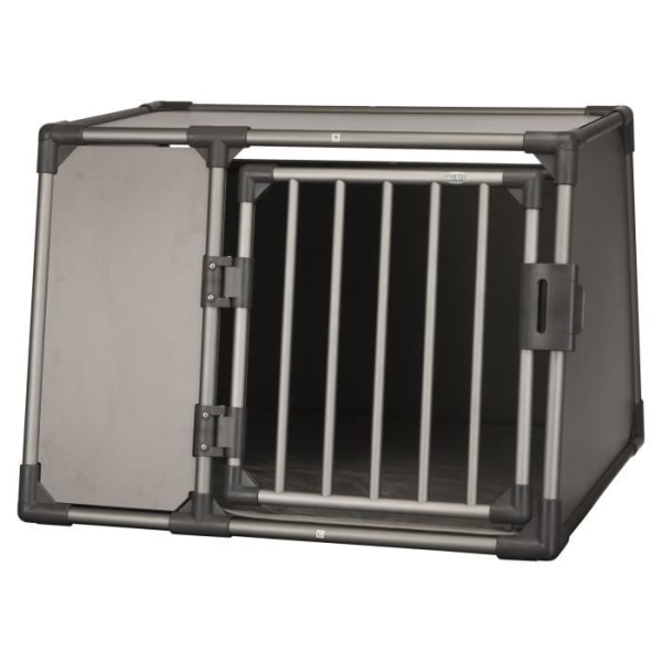 TRIXIE Transportbox - Aluminium - L: 92 x 64 x 78 cm - Grafitgrå - För hundar