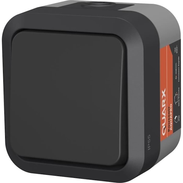 Tryckknapp - QUARX - Aqua Pro - Utomhus, 250V, 10A, IP55, NF-kompatibel